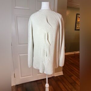 J jill chenille knit tunic sweater-Women Sz Lg cream/ivory Cozy Warm Soft Fall